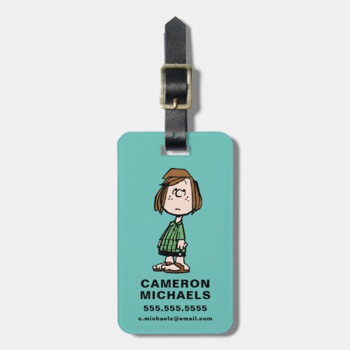 Peppermint Patty Rolling Eyes Luggage Tag