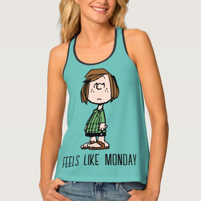 Peppermint Patty Rolling Eyes Tank Top (Front)