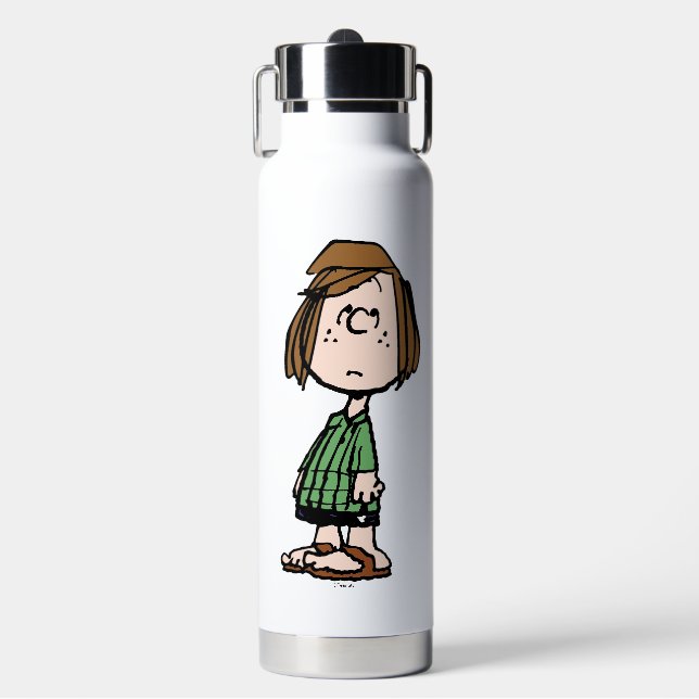 Peppermint Patty Rolling Eyes Water Bottle (Front)