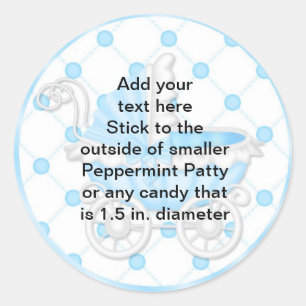 Peppermint Patty Stickers Baby Shower FAVORS