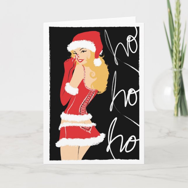 Peppermint Peek Holiday Card (Front)