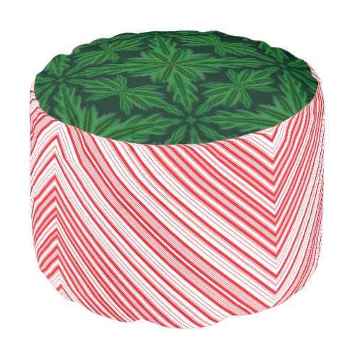 Peppermint Pine Mandala Forest Pouf