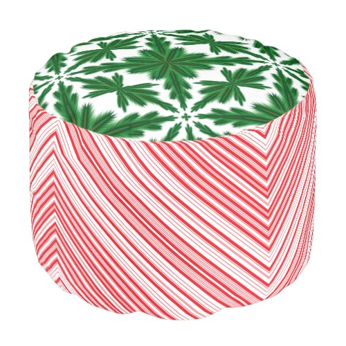 Peppermint Pine Mandala Pouf