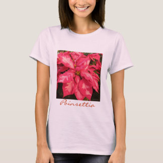 Peppermint Pink Poinsettia T-Shirt