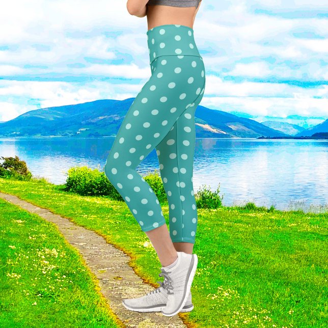 Peppermint Polka Dot Capri Leggings (Creator Uploaded)