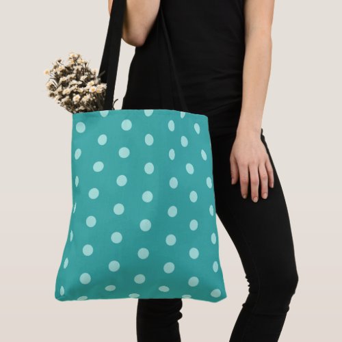 Peppermint Polka Dot Large Shoulder Bag