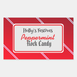Peppermint rock candy label