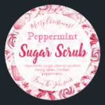 Peppermint Scented Christmas Sugar Scrub Labels<br><div class="desc">Get creative but keep costs down by making delicious smelling peppermint scented sugar scrubs for the body or hands. The design features lots of candy canes and peppermints behind the text background.</div>