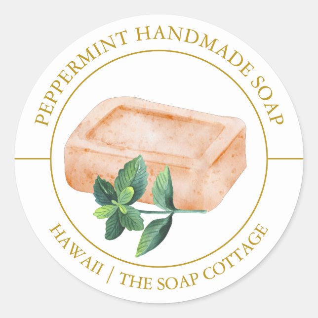 Peppermint Soap label (Front)