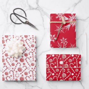 Peppermint Spice Wrapping Paper Sheets