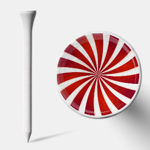 Peppermint Spiral Design Golf Tee