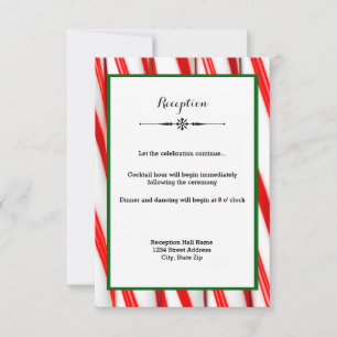 Peppermint Stick Christmas - Reception Invitation