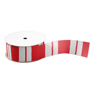 Peppermint Stripes Christmas Candy Cane Grosgrain Ribbon