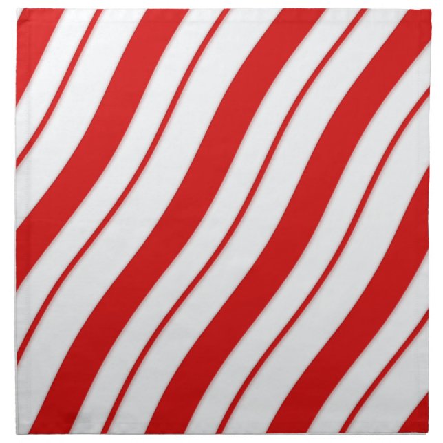 Peppermint Stripes Cloth Napkin (Front)