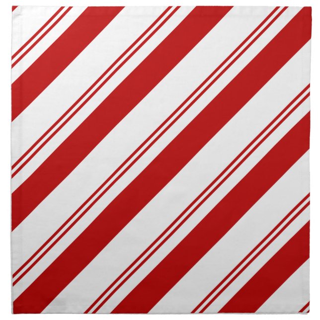 Peppermint Stripes Cloth Napkin (Front)