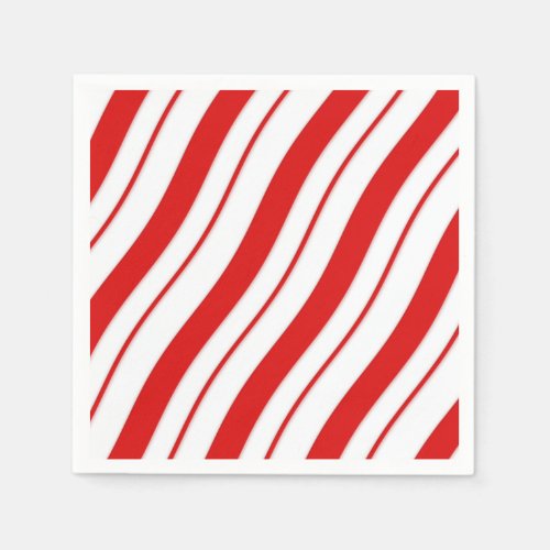 Peppermint Stripes Paper Napkins