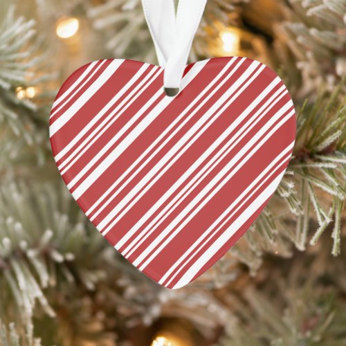 Peppermint Stripes Red and White Ornament