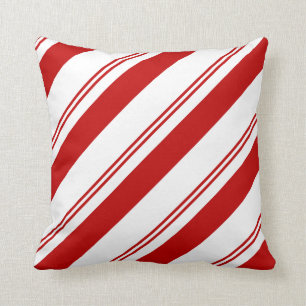 Peppermint Stripes Throw Pillow