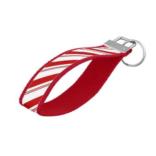Peppermint Stripes Wrist Keychain