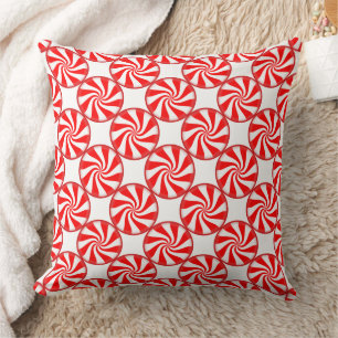Peppermint Surprise Throw Pillow