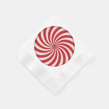 Peppermint Swirl Candy Napkins by christmasgiftshop at Zazzle