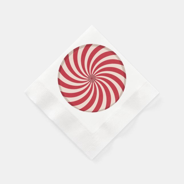 Peppermint Swirl Candy Napkins (Corner)