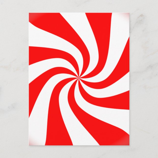 peppermint swirl candy postcard (Front)