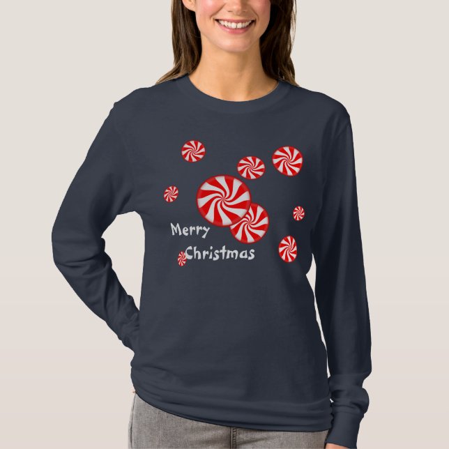 Peppermint Swirl Christmas Shirt (Front)
