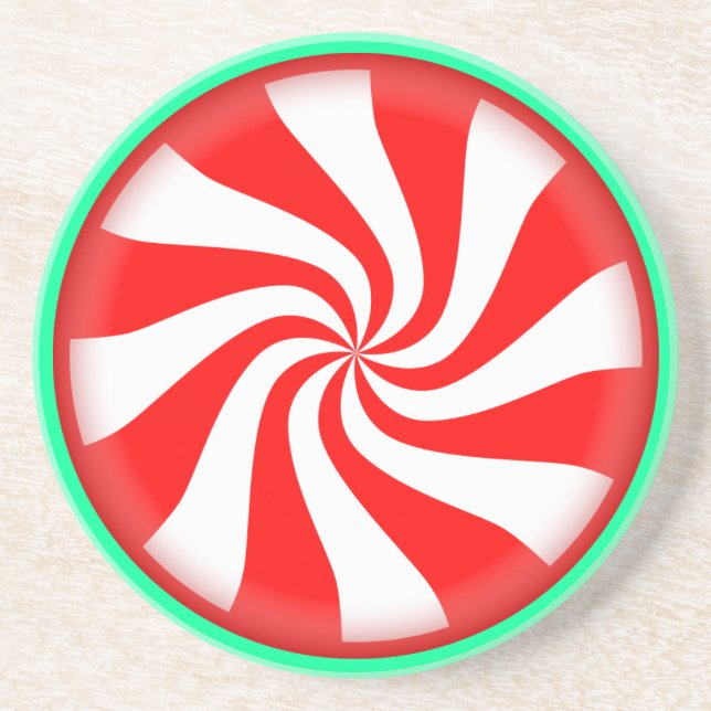 Peppermint Swirl Coaster (Front)