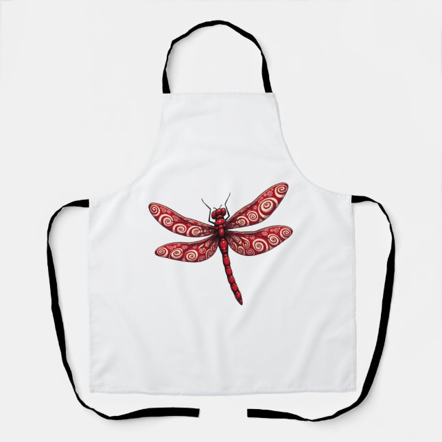Peppermint Swirl Dragonfly Apron (Front)