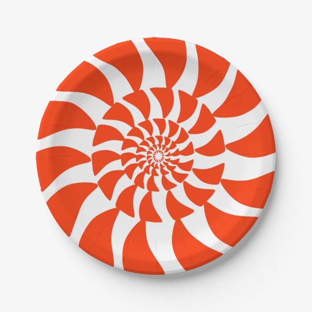 Peppermint Swirl Paper Plates (Front)