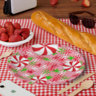 Peppermint Swirl  Paper Plates