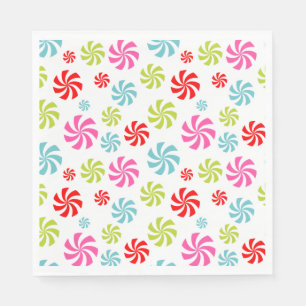 Peppermint Swirl Pattern – Colorful Candy Design Napkins