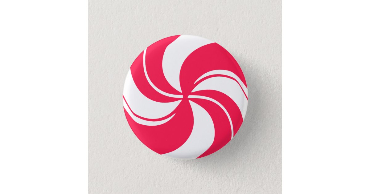 Peppermint Swirl Pinback Button Pin, Men's, Size: 1 Diameter