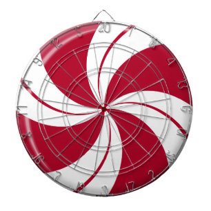 Peppermint Swirl Stripe Candy Dart Board