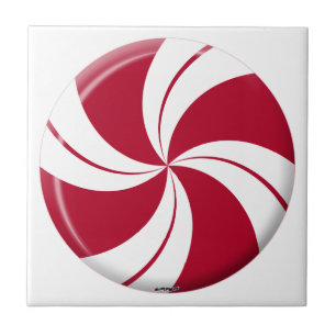Peppermint Swirl Stripe Candy Tile