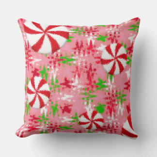 Peppermint Swirl Throw Pillow