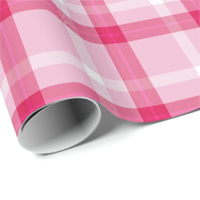 Peppermint Tartan  For Christmas   Wrapping Paper (Roll Corner)