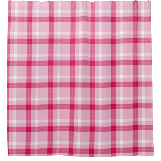 Peppermint Tartan  Shower Curtain (Front)