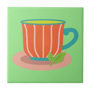 Peppermint tea for tea lovers ceramic tile