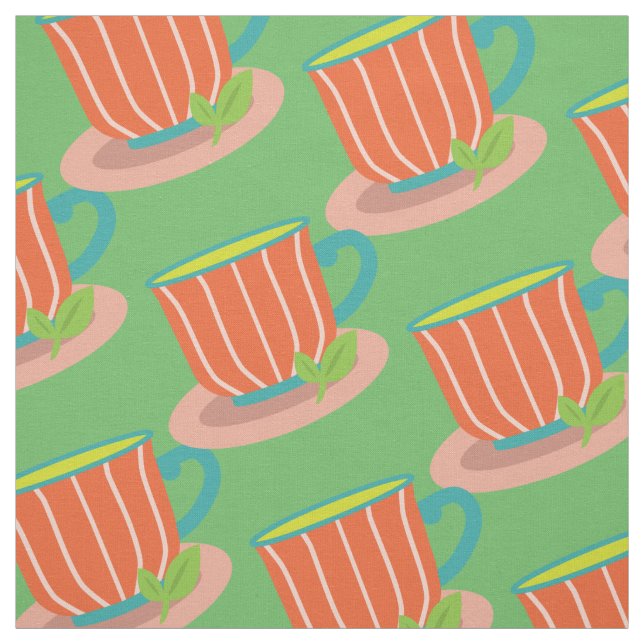 Peppermint tea for tea lovers fabric (Swatch)