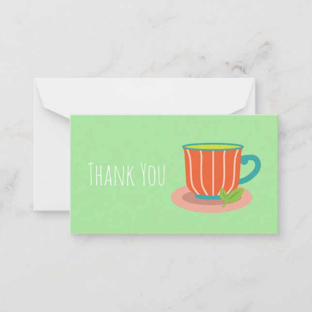 Peppermint tea for tea lovers note card (Front)
