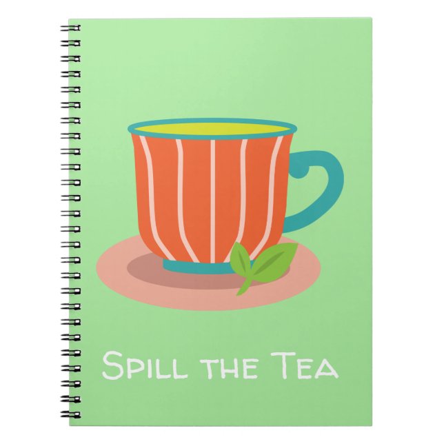 Peppermint tea for tea lovers notebook (Front)