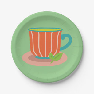 Peppermint tea for tea lovers paper plates