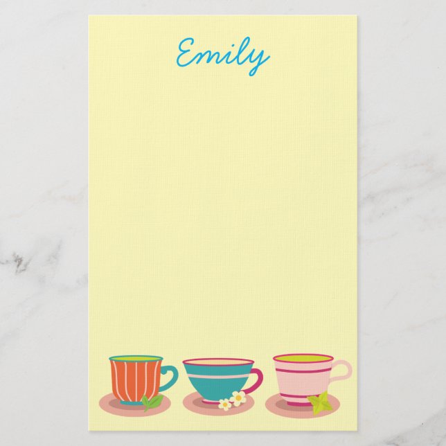 Peppermint tea for tea lovers stationery (Front)