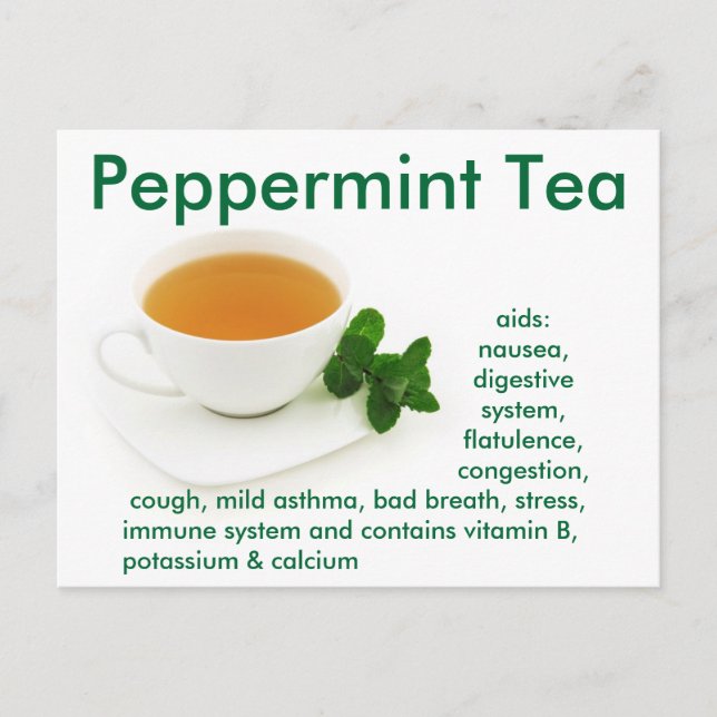 Peppermint Tea Postcard (Front)