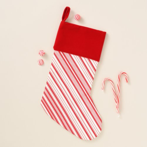 Peppermint Velvet Topped Stocking