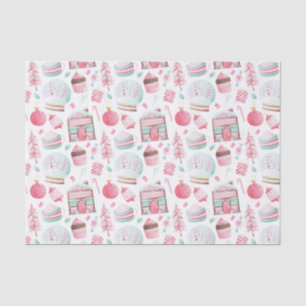 Peppermint Watercolor Christmas Tissue Paper