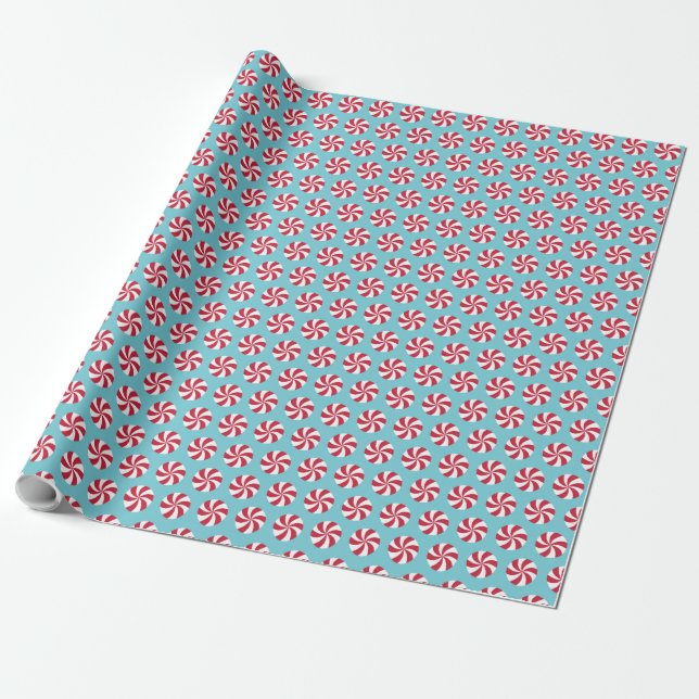 Peppermint Wrapping Paper (Unrolled)