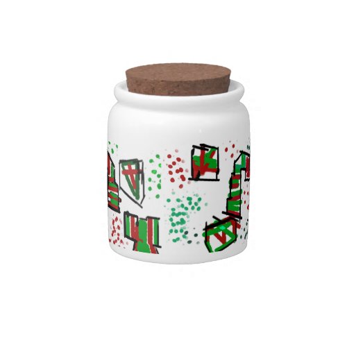 Peppermints christmas candy jar